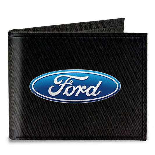 Canvas Bi-Fold Wallet - Ford Oval Logo CENTERED