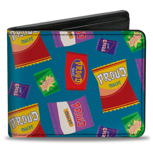 Bi-Fold Wallet - The Proud Family Proud Snacks Scattered Blue