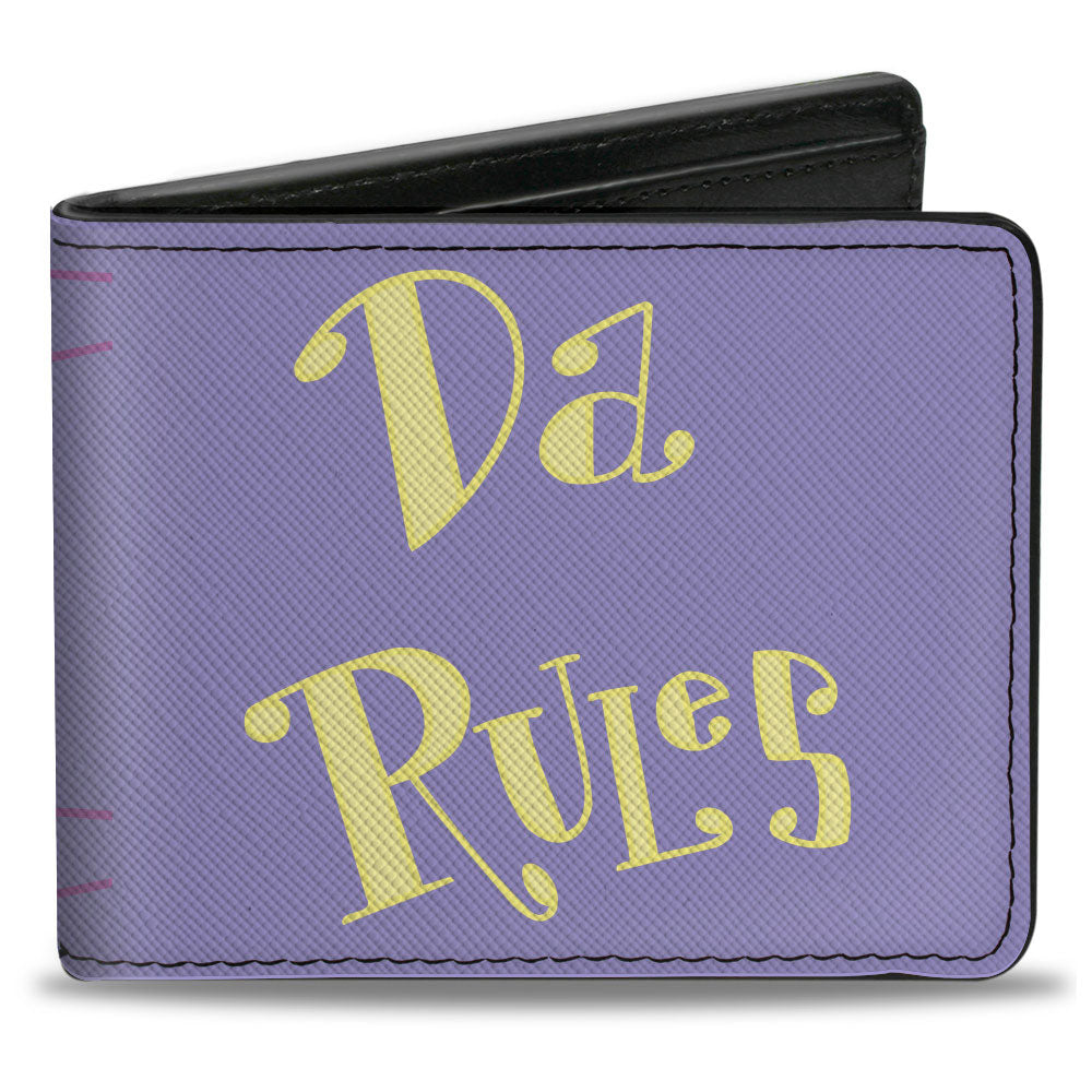 Bi-Fold Wallet - The Fairly OddParent DA RULES Book Lavender/Yellow