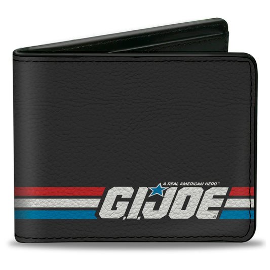 Bi-Fold Wallet - GI JOE Title Logo Stripe Black/Red/White/Blue