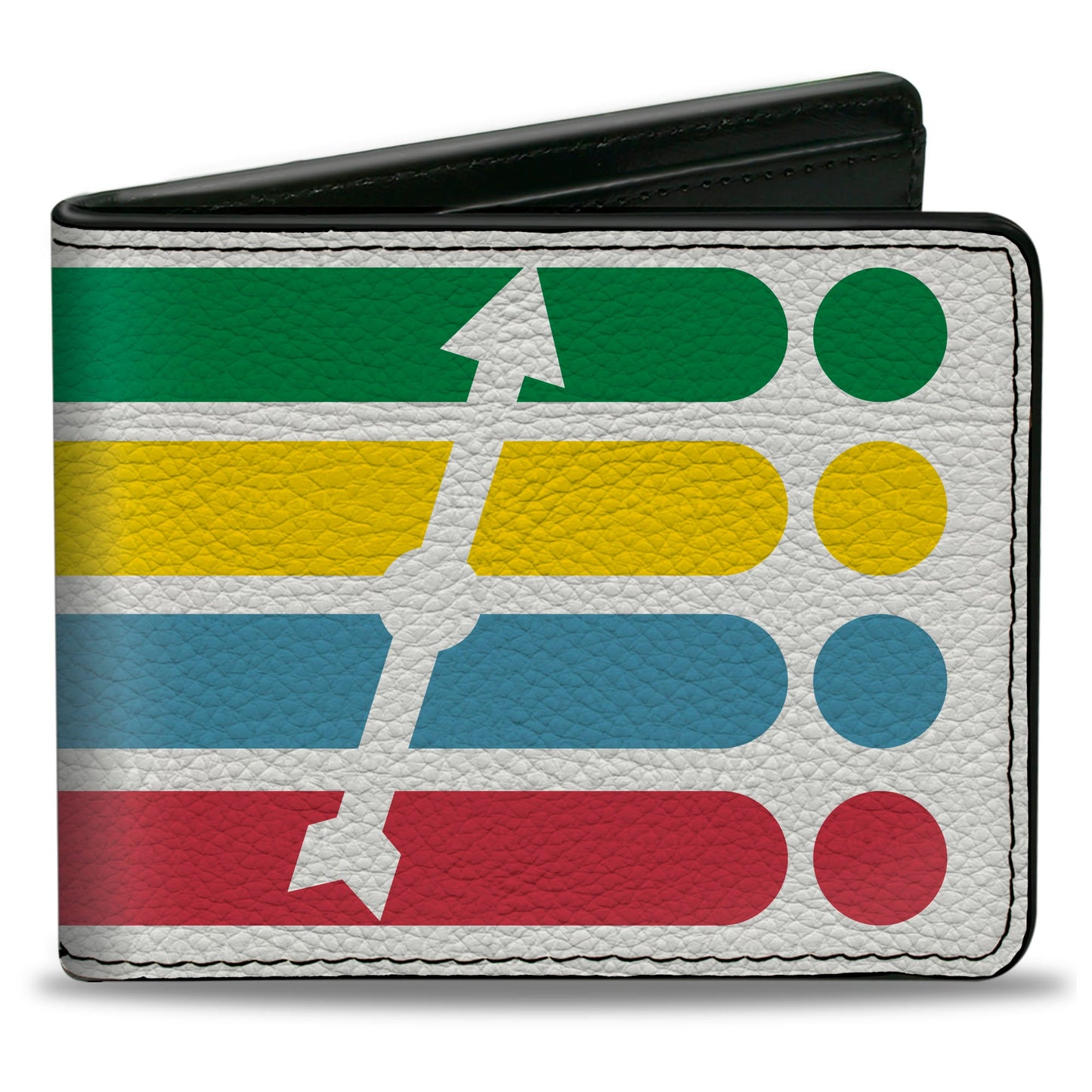 Bi-Fold Wallet - Twister SPIN Stripe Spinner White/Multi Color