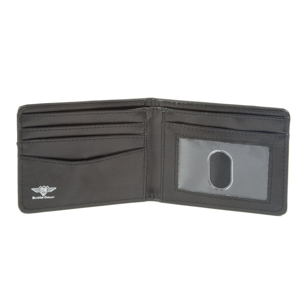 Bi-Fold Wallet - Transformers SHOCKWAVE Poses and Decepticon Shield Rays Black/Purples