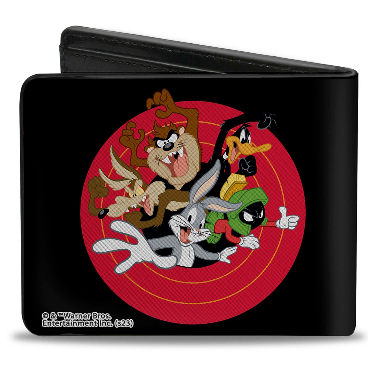 Bi-Fold  Wallet - Looney Tunes 5-Character Bullseye Pose Black