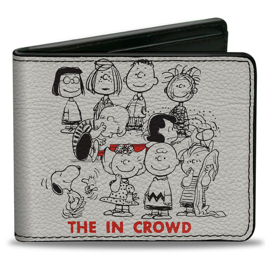 Bi-Fold Wallet - Peanuts Gang THE IN CROWD Group Pose White/Black/Red