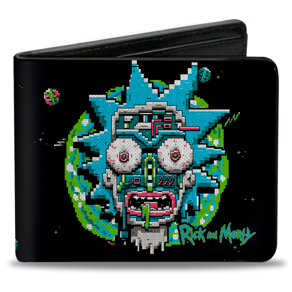 Bi-Fold Wallet - Rick and Morty 8-Bit Faces