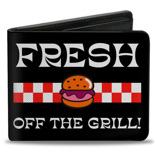 Bi-Fold Wallet - SpongeBob SquarePants The Krusty Krab FRESH OFF THE GRILL Black/White