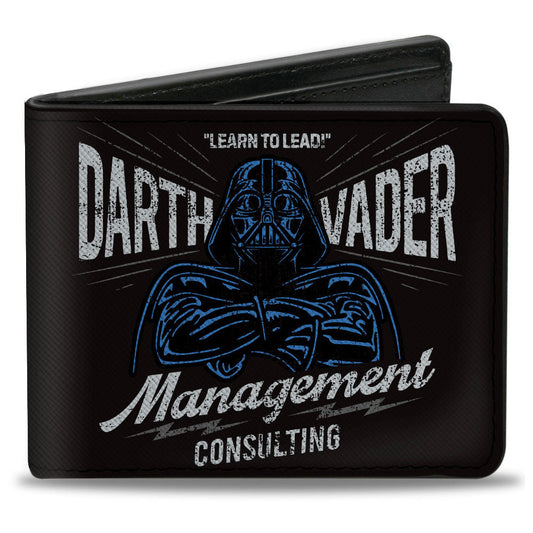 Bi-Fold Wallet - Star Wars DARTH VADER MANAGEMENT CONSULTING Ad Weathered Black/Gray/Blue