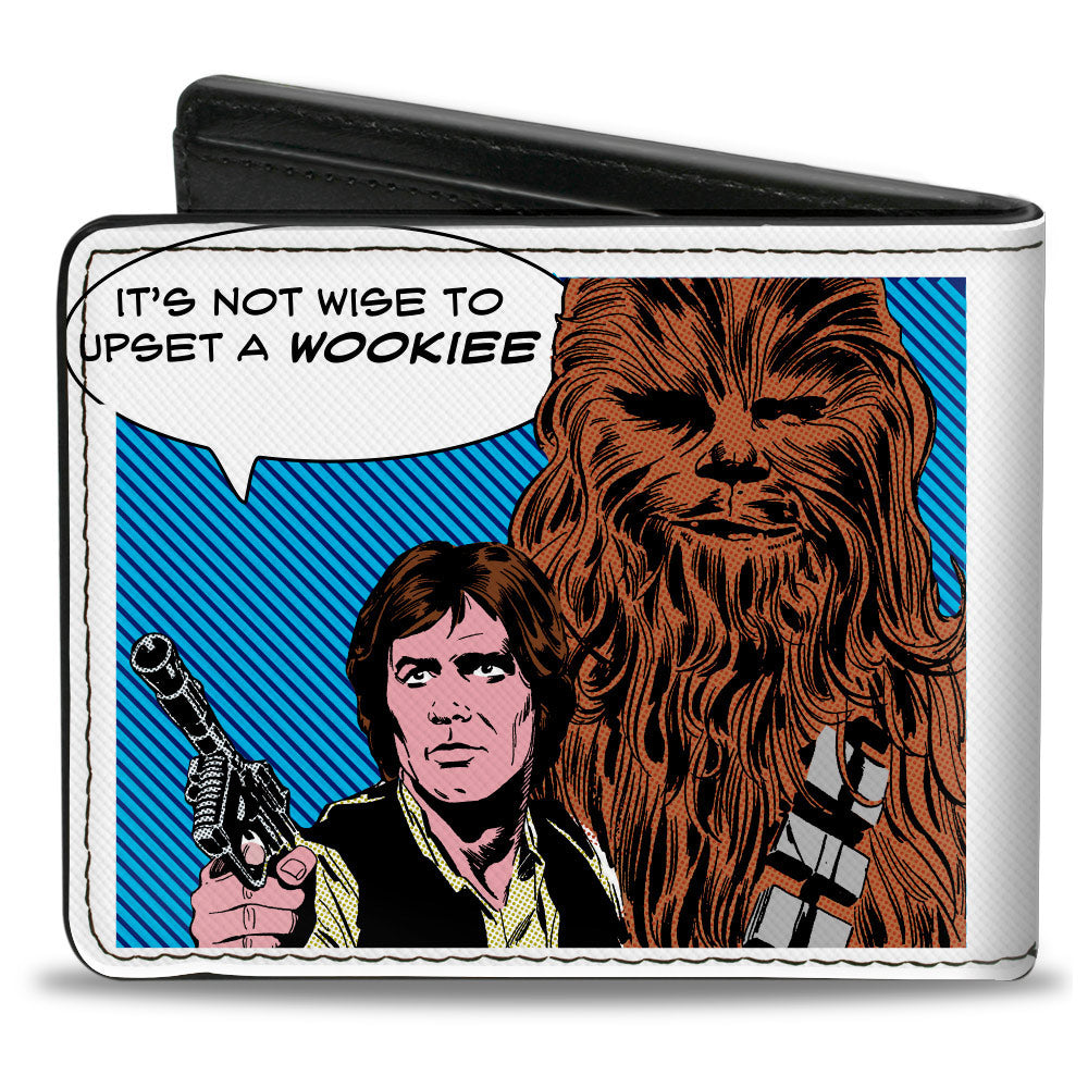 Bi-Fold Wallet - Star Wars Han Solo and Chewbacca UPSET A WOOKIE Comic Scene