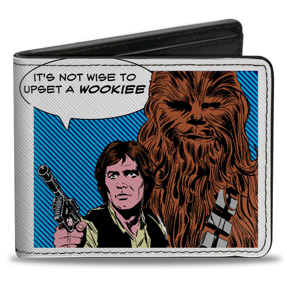 Bi-Fold Wallet - Star Wars Han Solo and Chewbacca UPSET A WOOKIE Comic Scene