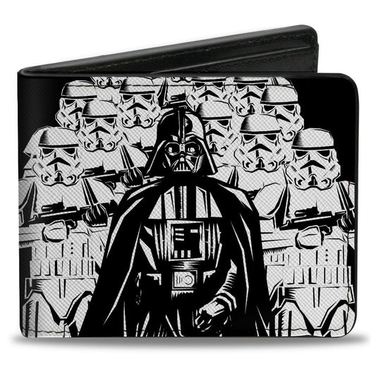 Bi-Fold Wallet - STAR WARS Darth Vader and Stormtroopers JOIN THE DARK SIDE Chinese Black/White