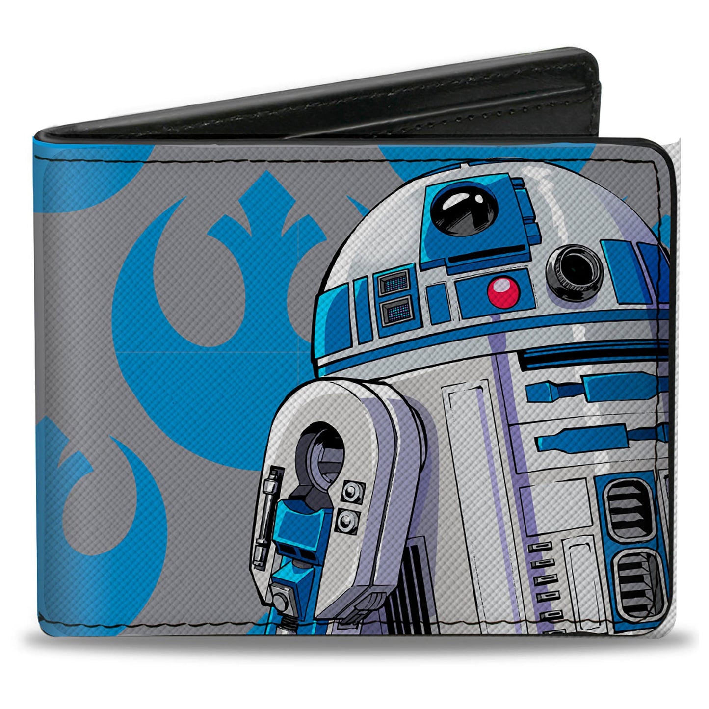 Bi-Fold Wallet - Star Wars R2-D2 Pose and Rebel Alliance Insignia Gray/Blue