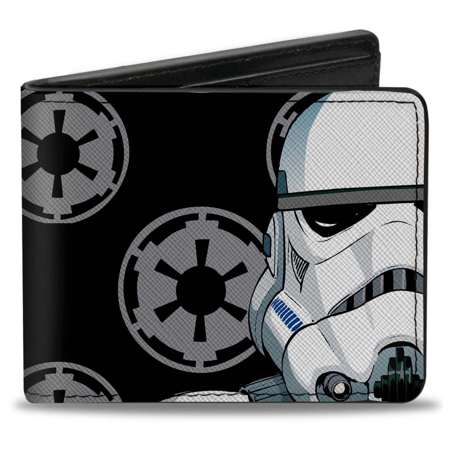 Bi-Fold Wallet - Star Wars Stormtrooper Close-Up Galactic Empire Insignia Black/Gray