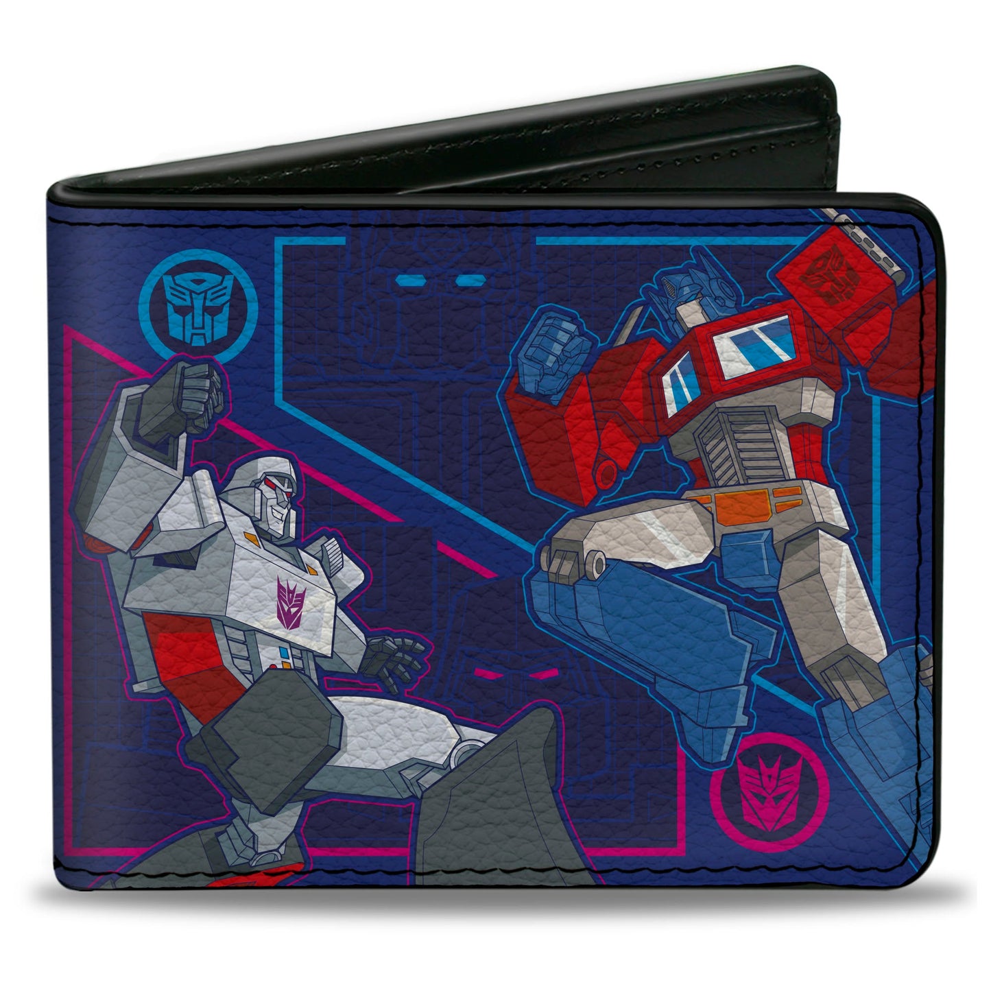 Bi-Fold Wallet - Transformers Autobots and Decepticons ROBOTS IN DISGUISE Pose and Logo Blues