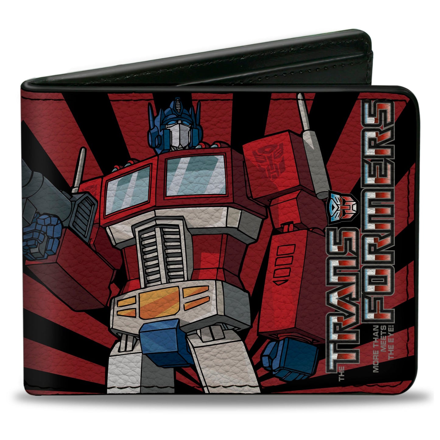 Bi-Fold Wallet - TRANSFORMERS Optimus Prime Pose and Semi Truck Rays Black/Red