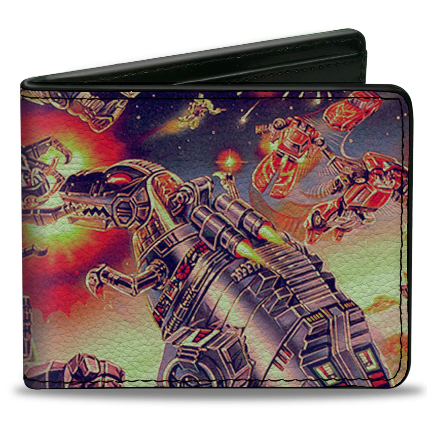 Bi-Fold Wallet - TRANSFORMERS Devastator/Dinobots 1985 Box Art Battle Scene