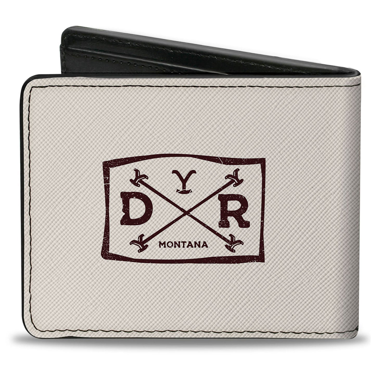 Bi-Fold Wallet - YELLOWSTONE WE DON'T CHOOSE THE WAY Badge White/Brown