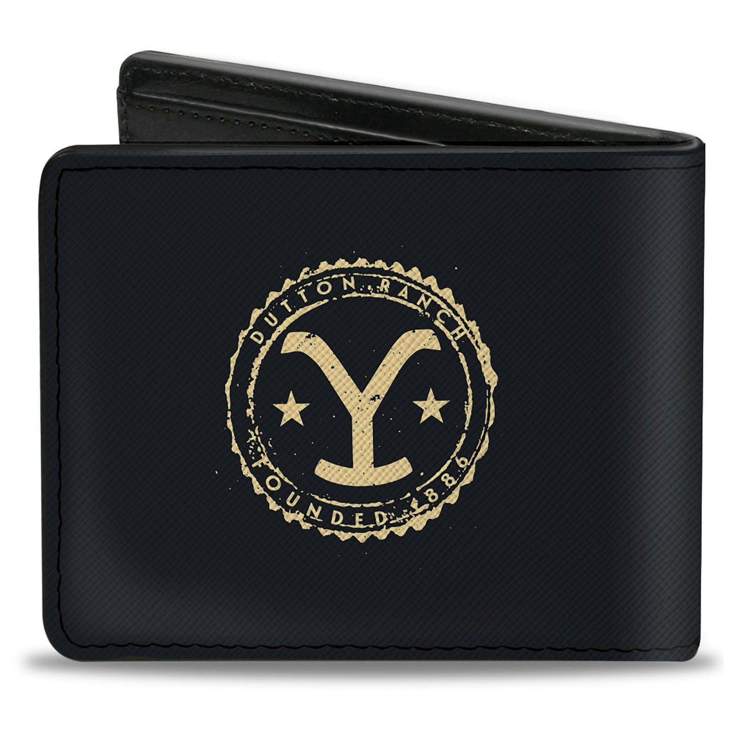 Bi-Fold Wallet - Yellowstone YOUR RANCH YOUR RULES Landscape Black/Beige