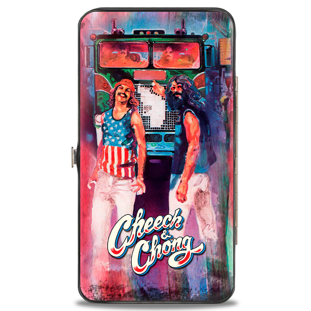 Hinged Wallet - Cheech & Chong Standing Truck Poses Watercolor