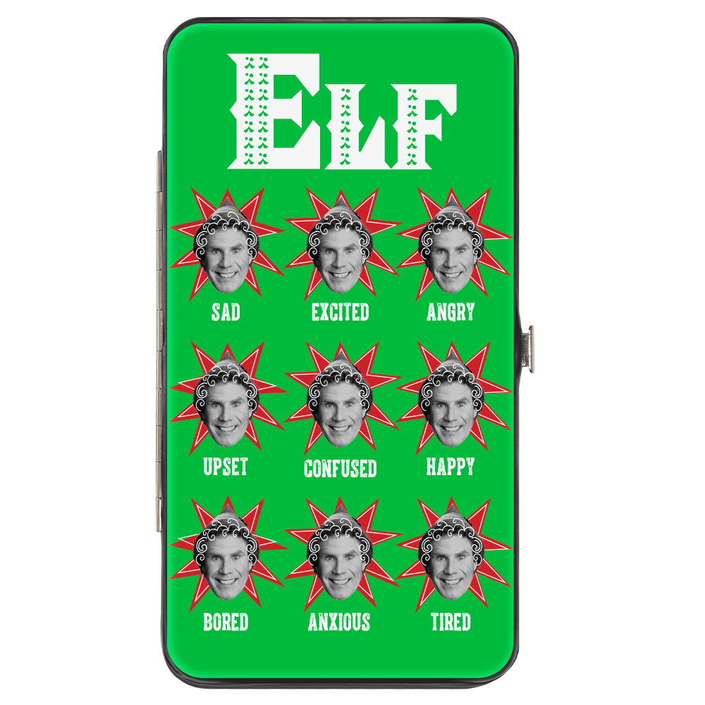 Hinged Wallet - Elf Buddy the Elf Mood Expressions Green/White/Red