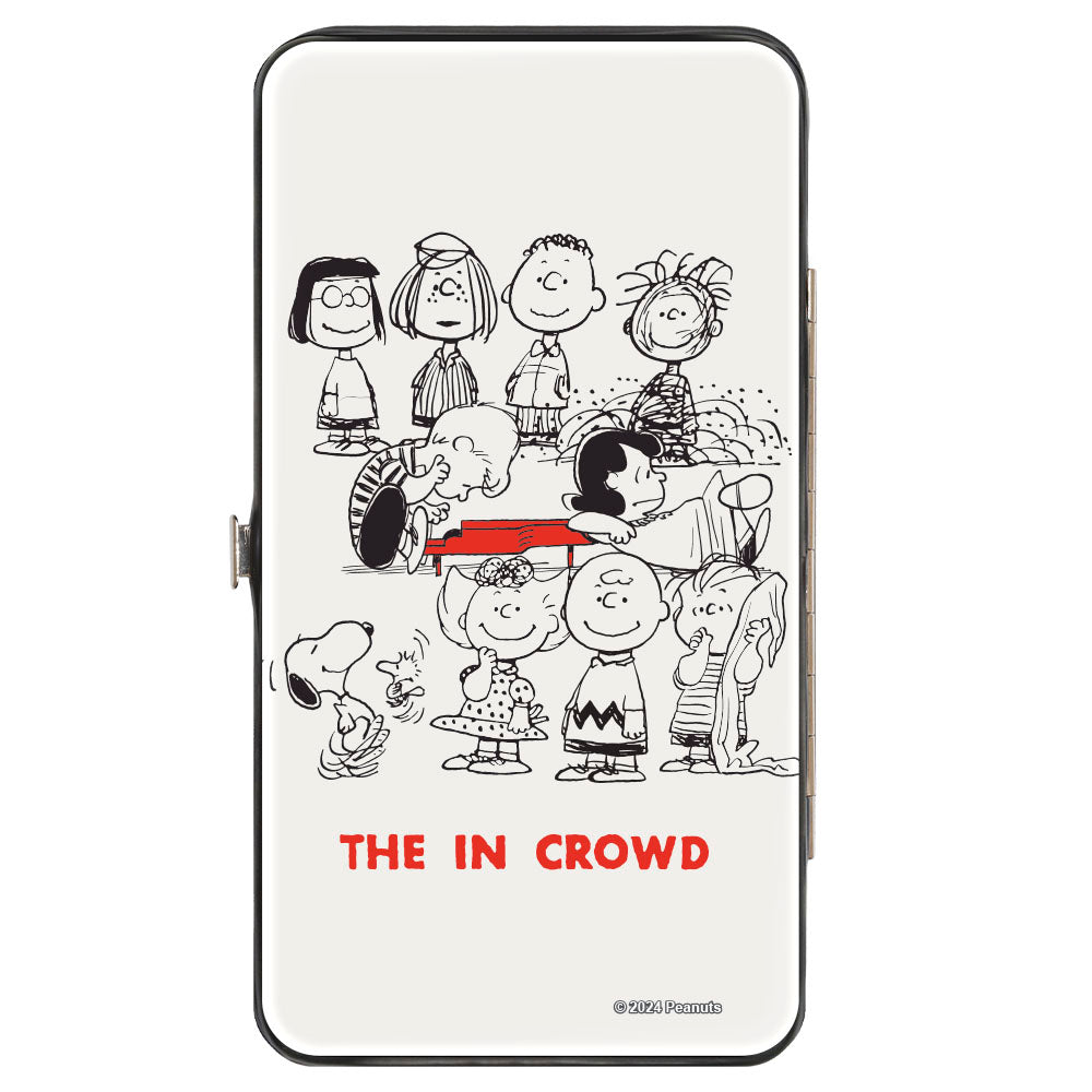 Hinged Wallet - Peanuts Gang THE IN CROWD Group Pose White/Black/Red