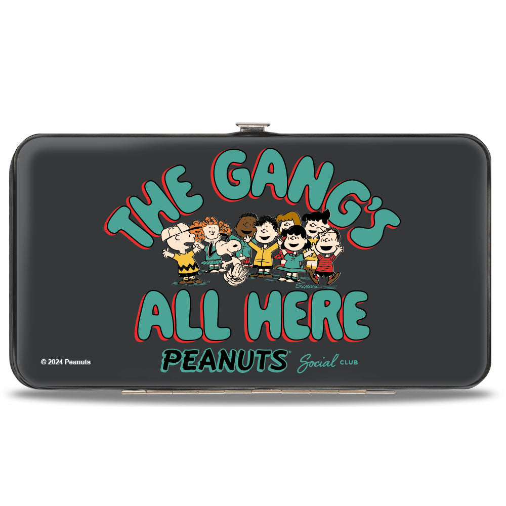 Hinged Wallet - Peanuts Gang THE GANG'S ALL HERE Group Pose Black/Blue