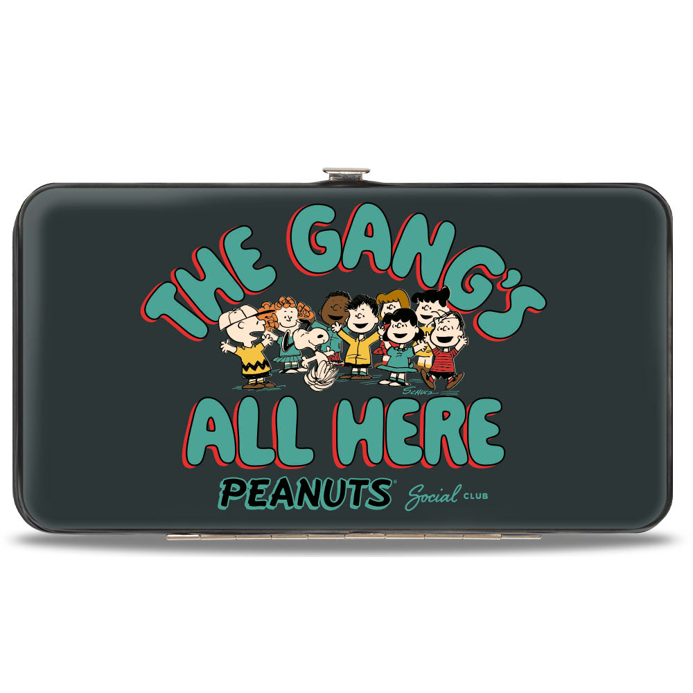 Hinged Wallet - Peanuts Gang THE GANG'S ALL HERE Group Pose Black/Blue