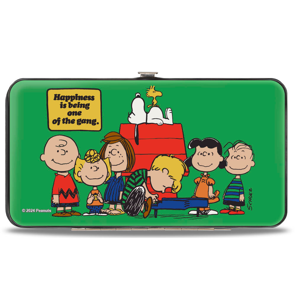 Hinged Wallet - Peanuts Gang HAPINESS IS BEING ONE OF THE GANG Group Pose Green