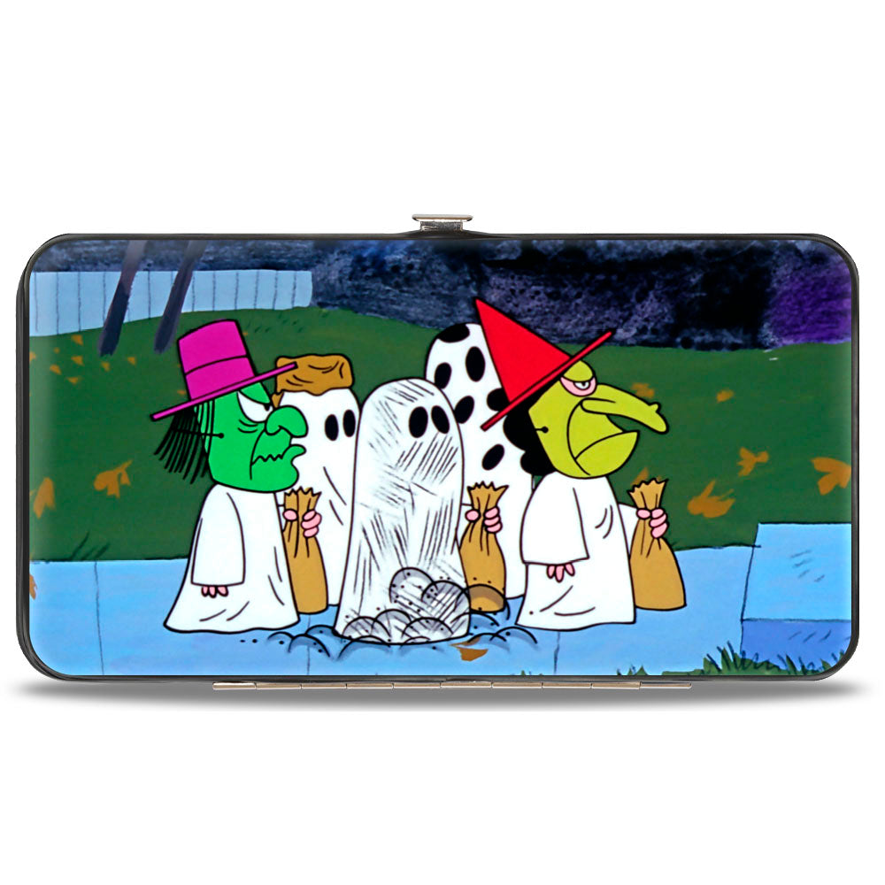 Hinged Wallet - Peanuts Gang Halloween Trick or Treat Group Pose