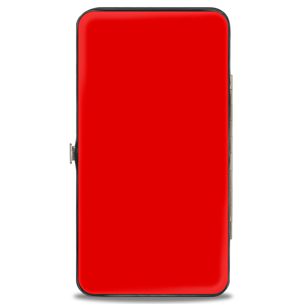 Hinged Wallet - Plain Red