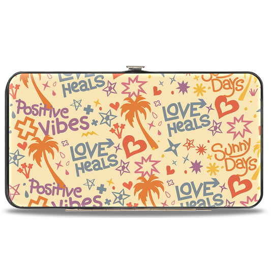 Hinged Wallet - Summer Harmony Collage Beige/Multi Color