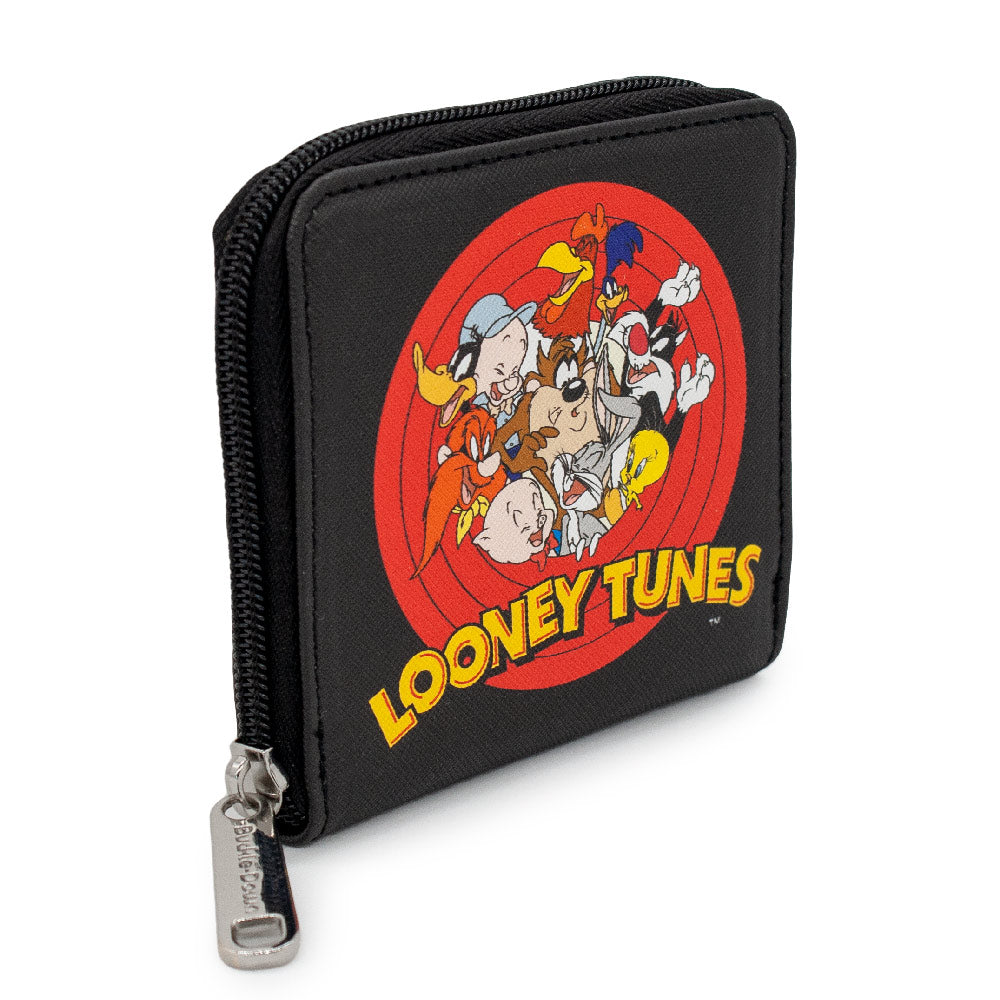 Women's Zip Around Wallet Square - LOONEY TUNES 10-Character Bullseye Logo