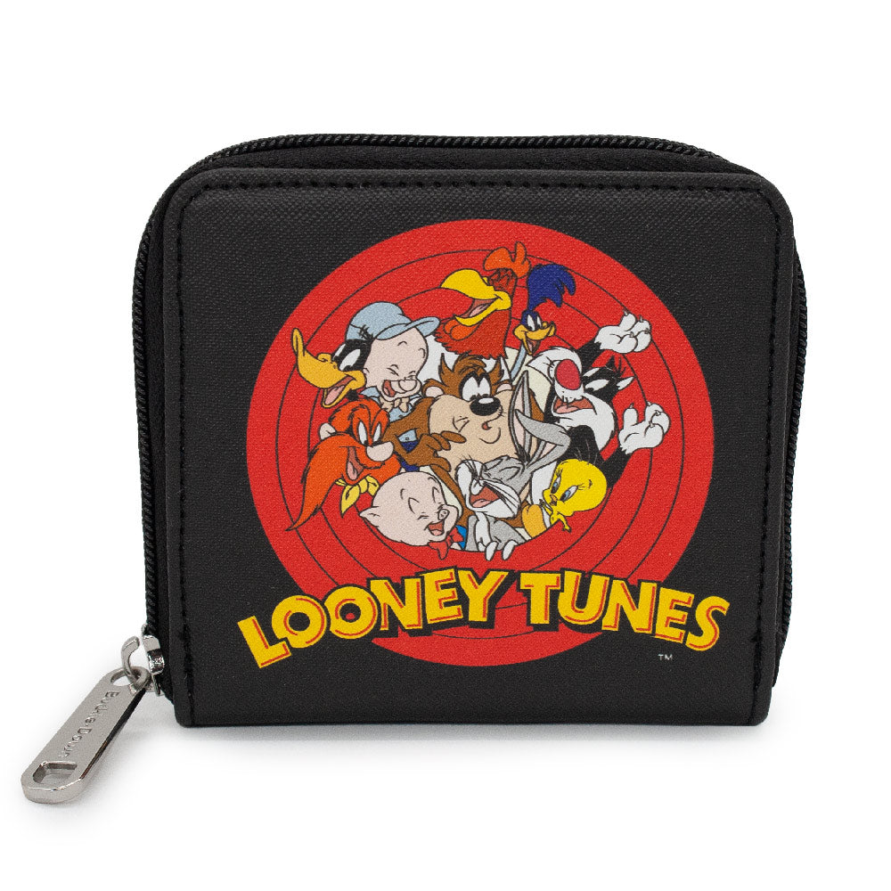 Women's Zip Around Wallet Square - LOONEY TUNES 10-Character Bullseye Logo