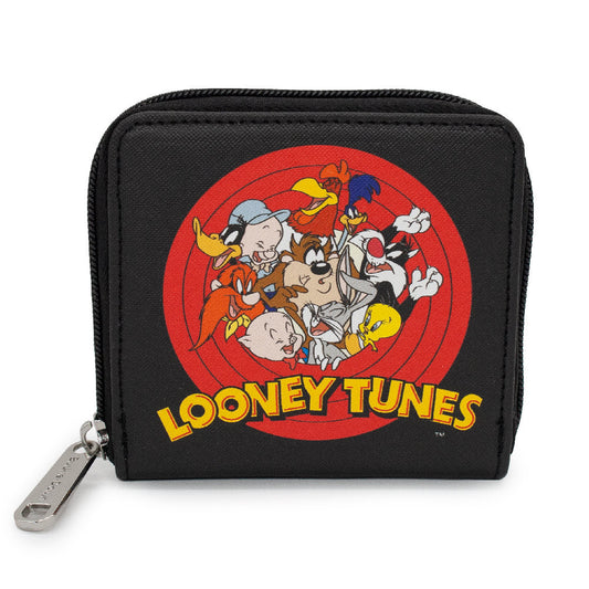 Women's Zip Around Wallet Square - LOONEY TUNES 10-Character Bullseye Logo