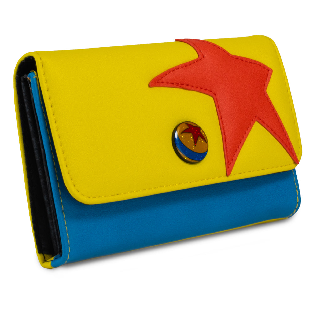 Women's Fold Over Wallet Rectangle - Pixar Luxo Ball Bounding Yellow Red Blue