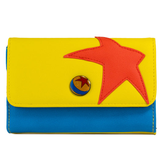 Women's Fold Over Wallet Rectangle - Pixar Luxo Ball Bounding Yellow Red Blue