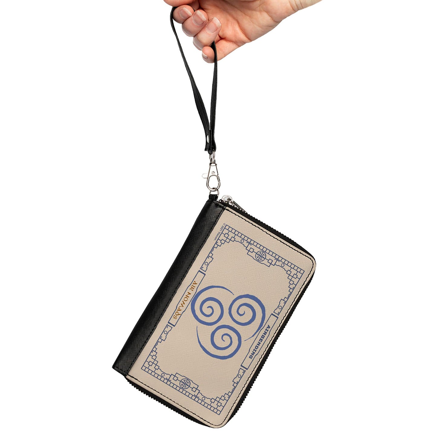 PU Zip Around Wallet Rectangle - Avatar the Last Airbender AIRBENDING AIR NOMADS Icon Cream Blues