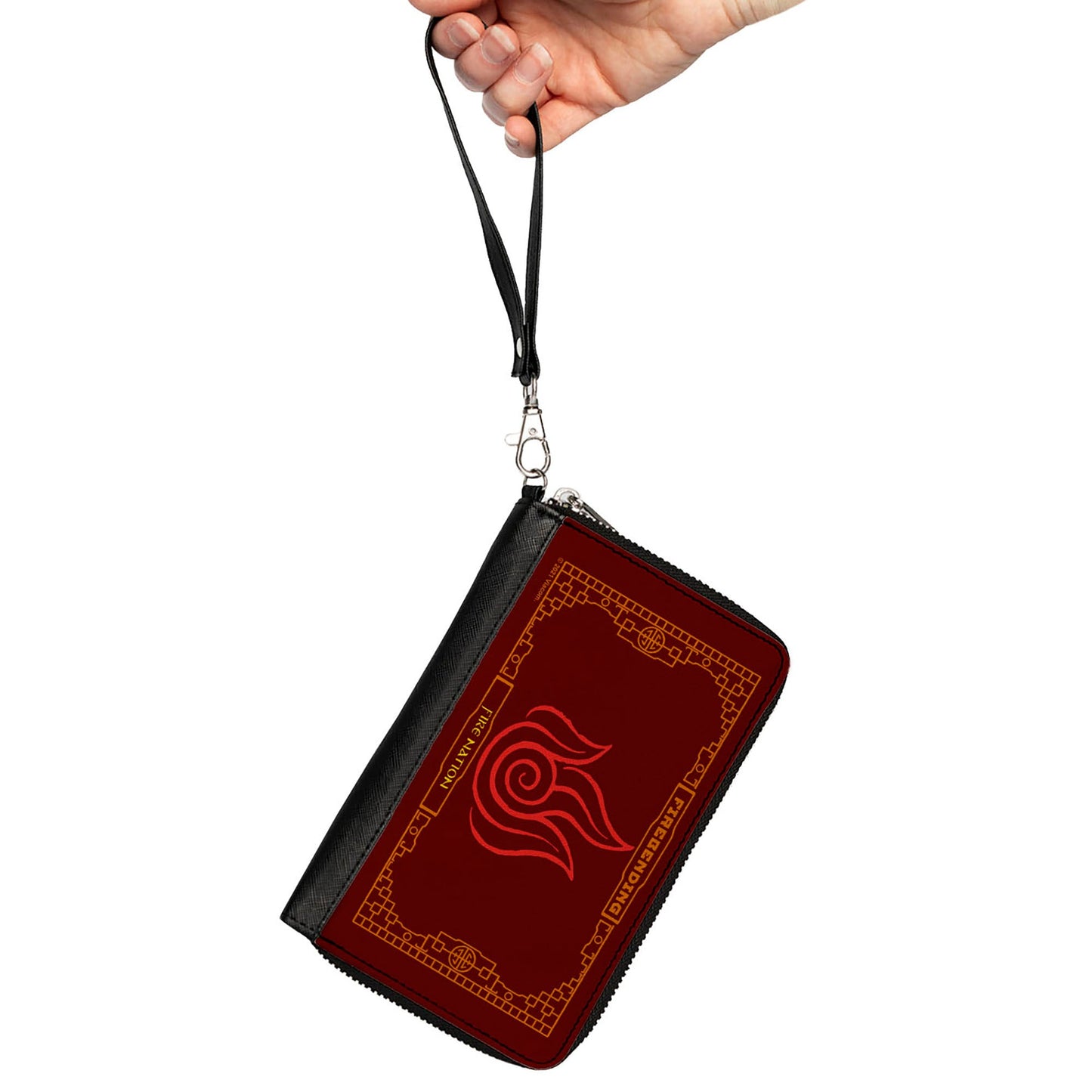 PU Zip Around Wallet Rectangle - Avatar the Last Airbender FIREBENDING FIRE NATION Icon Reds Orange