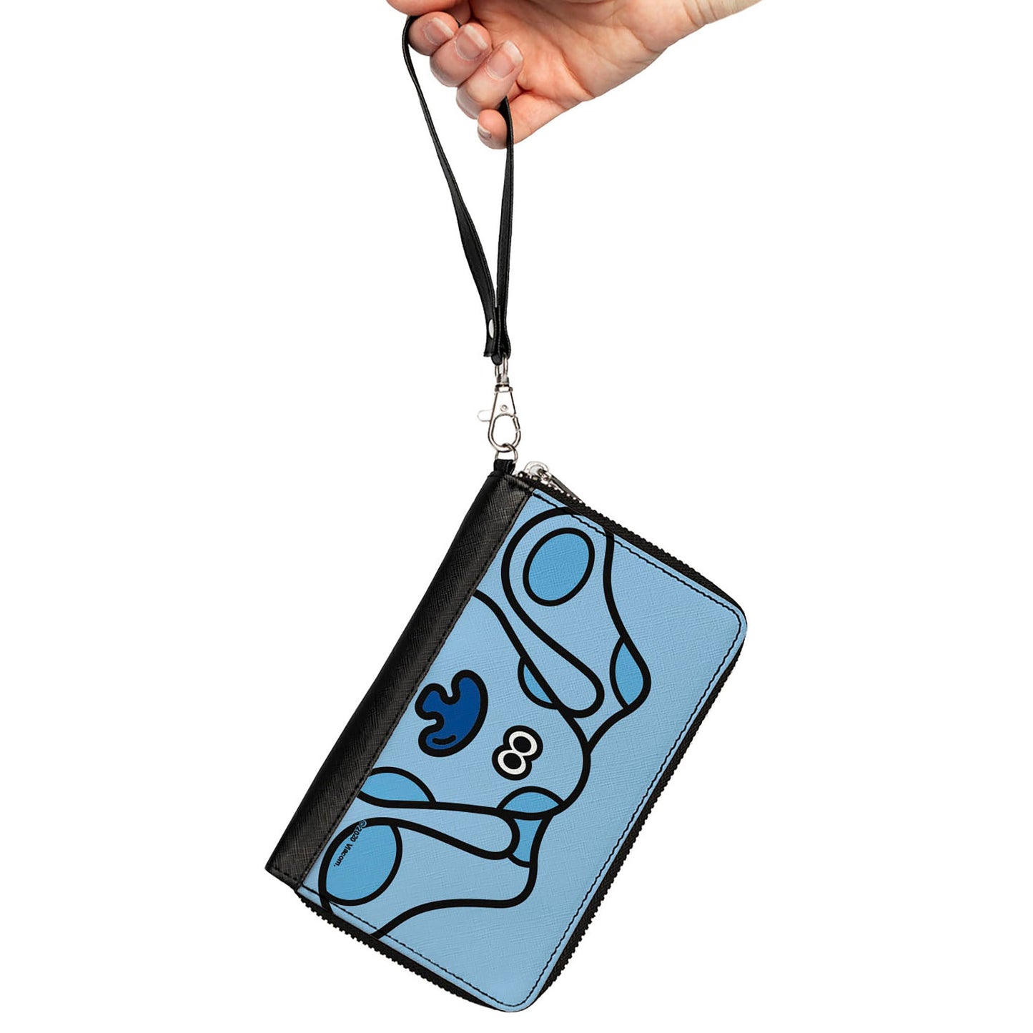 PU Zip Around Wallet Rectangle - Blue's Clues Blue Face Blues