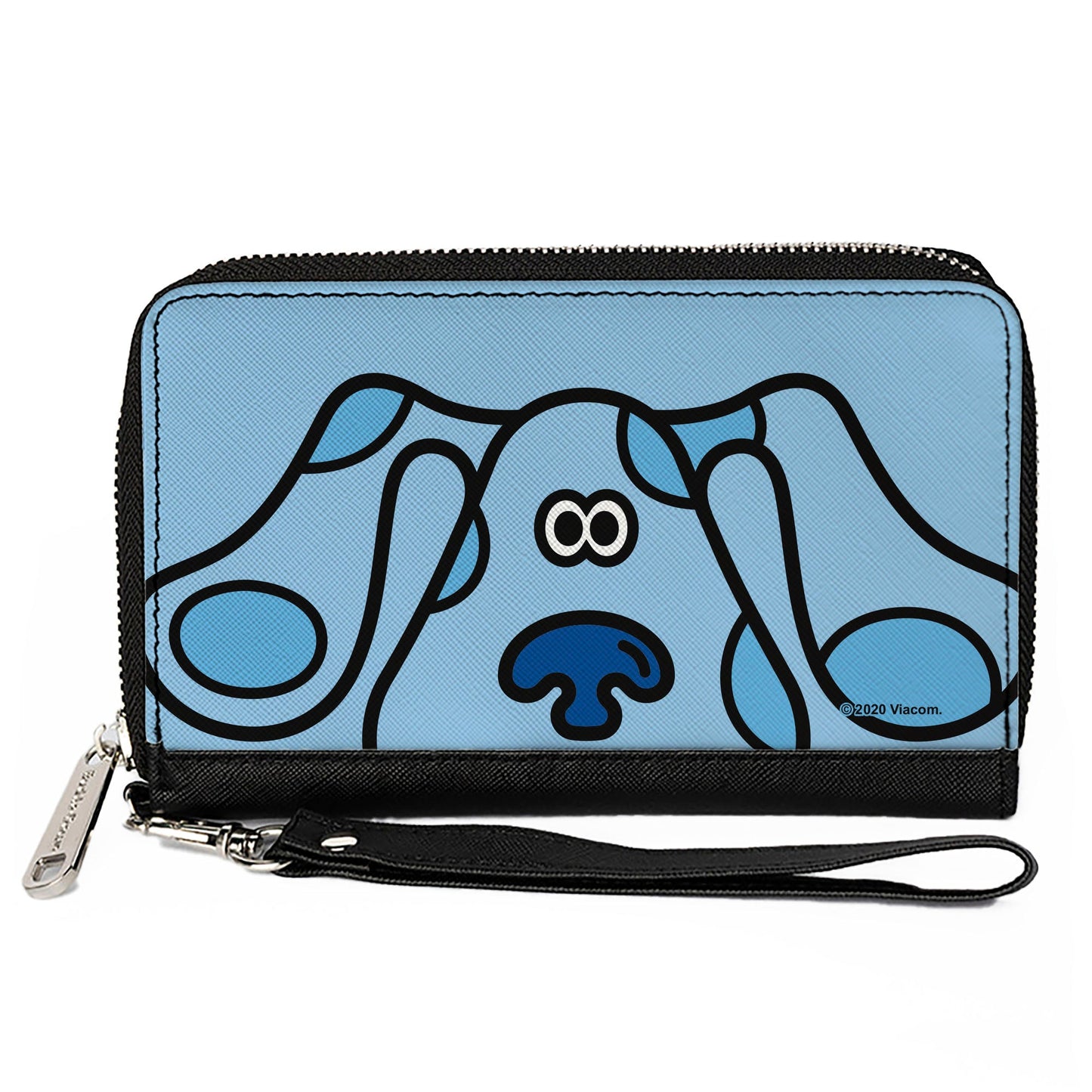 PU Zip Around Wallet Rectangle - Blue's Clues Blue Face Blues