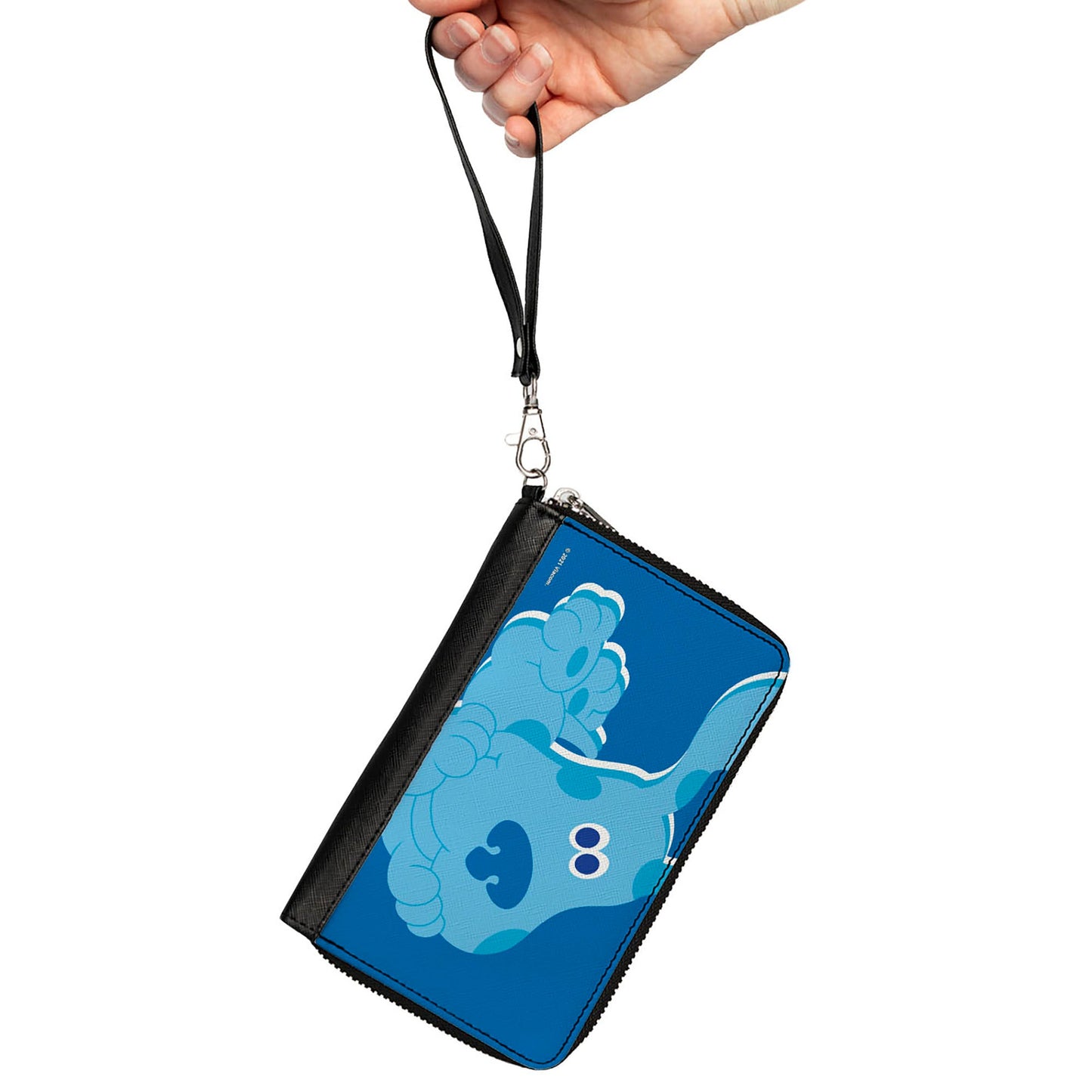 PU Zip Around Wallet Rectangle - Blue's Clues Blue Full Body Smiling Pose Blues