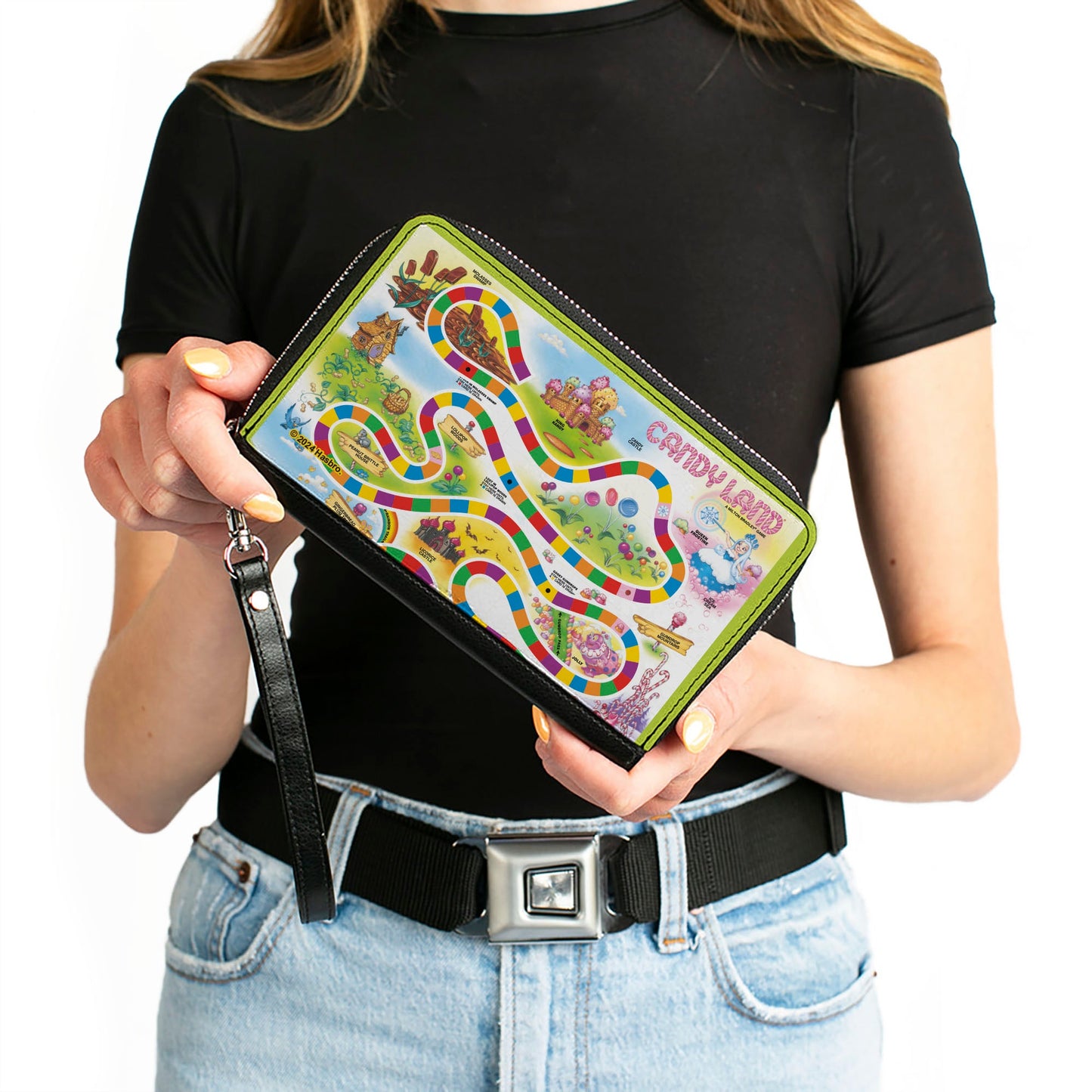 PU Zip Around Wallet Rectangle - CANDY LAND Game Board Layout