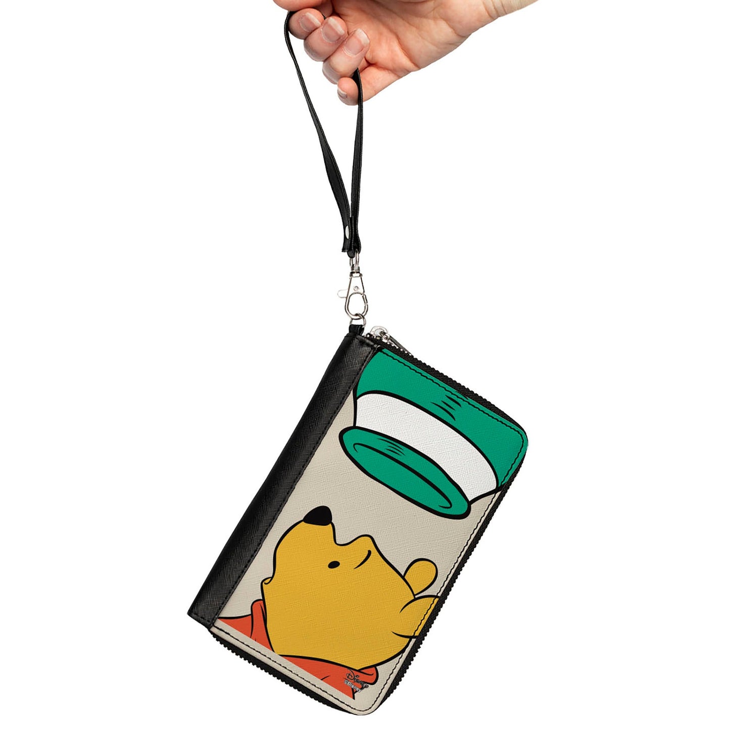 Women's PU Zip Around Wallet Rectangle - Winnie the Pooh Empty Honeypot Pose