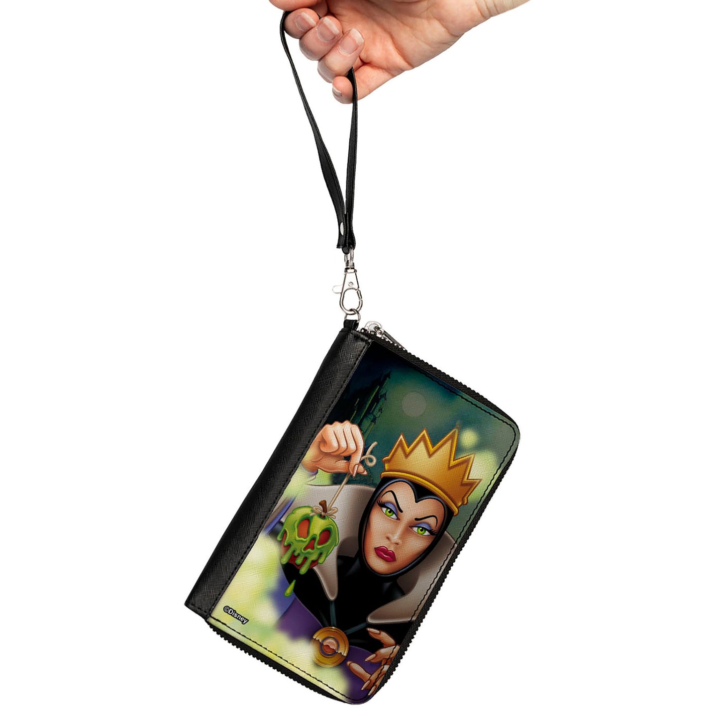 PU Zip Around Wallet Rectangle - The Evil Queen Poisoned Apple Pose