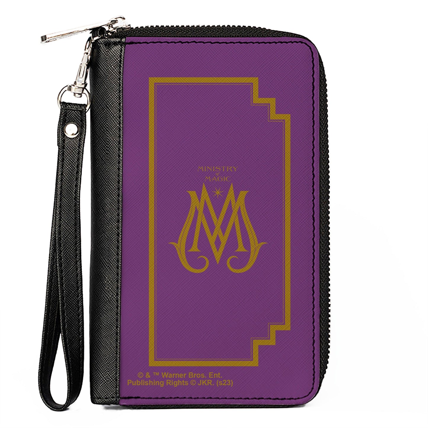 PU Zip Around Wallet Rectangle - Fantastic Beasts The Crimes of Grindelwald MINISTRY OF MAGIC Icon Purple/Gold