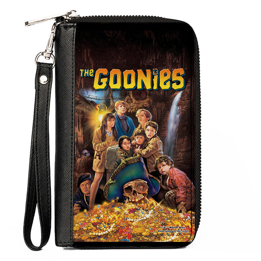 PU Zip Around Wallet Rectangle - THE GOONIES Treasure Movie Poster Group Pose