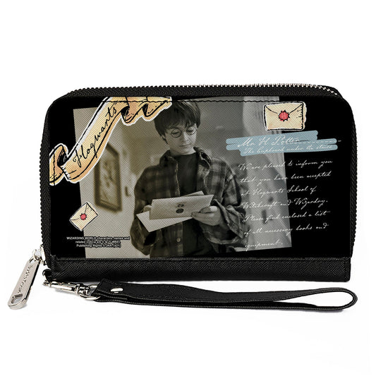 Women's PU Zip Around Wallet Rectangle - Harry Potter Hogwarts Acceptance Letter Pose Collage