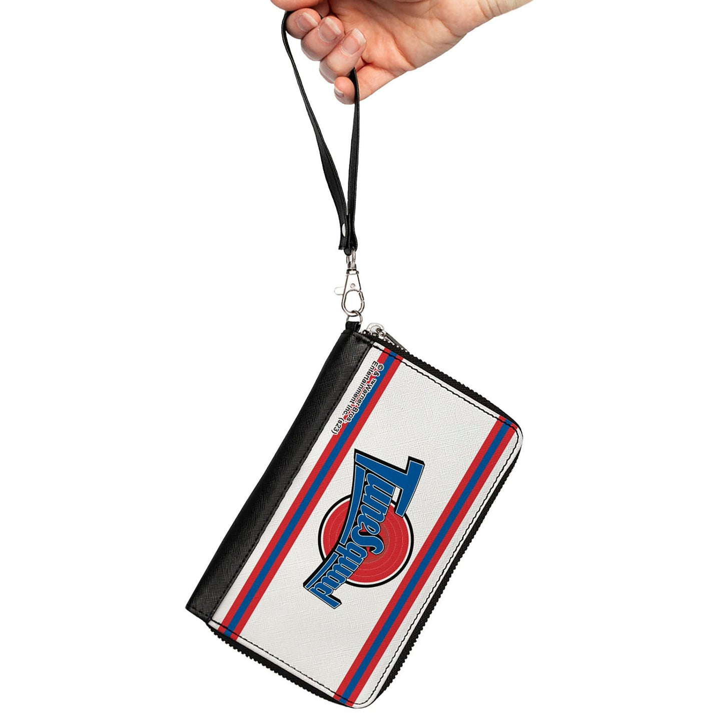 PU Zip Around Wallet Rectangle - Space Jam TUNE SQUAD Logo Stripe White/Red/Blue