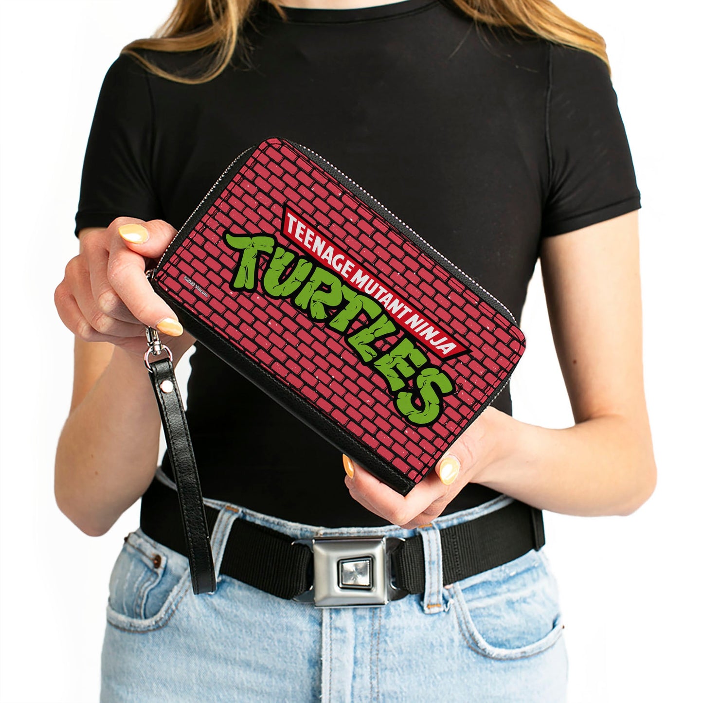 PU Zip Around Wallet Rectangle - TEENAGE MUTANT NINJA TURTLES Brick Title Logo