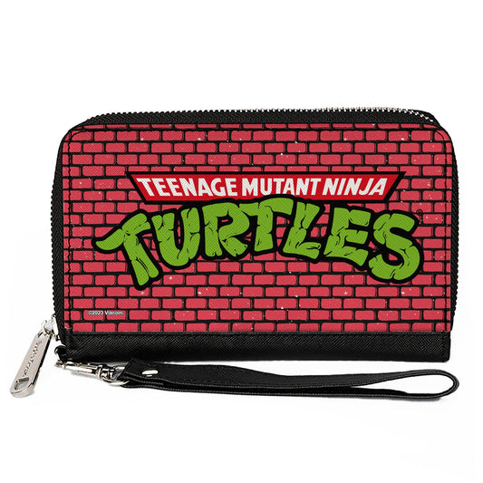 PU Zip Around Wallet Rectangle - TEENAGE MUTANT NINJA TURTLES Brick Title Logo