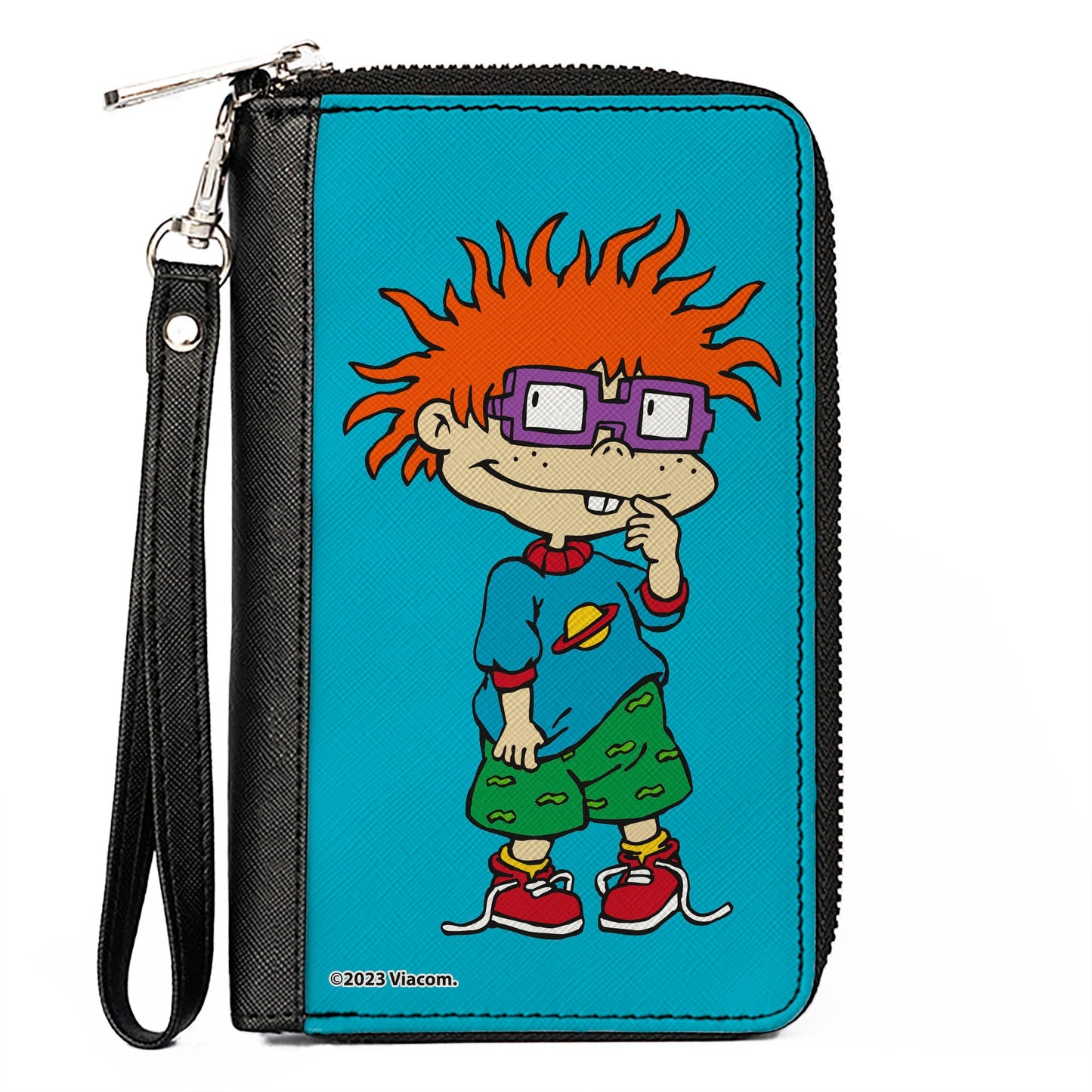 PU Zip Around Wallet Rectangle - Rugrats Chuckie Pose Blue